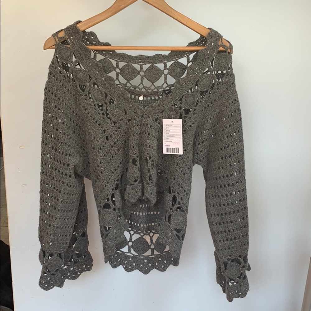 Anthropologie grey sweater